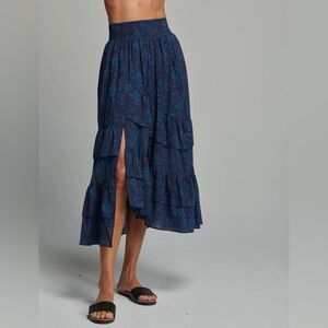 SUNDAYS blue floral Millie skirt